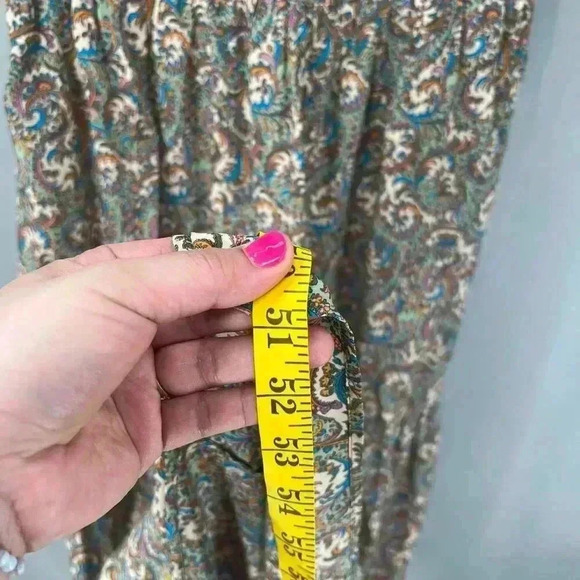 $495 Vanessa Bruno Midi Dress Womens XS Boho Paisley Cottagecore Soft Girl - Picture 10 of 16
